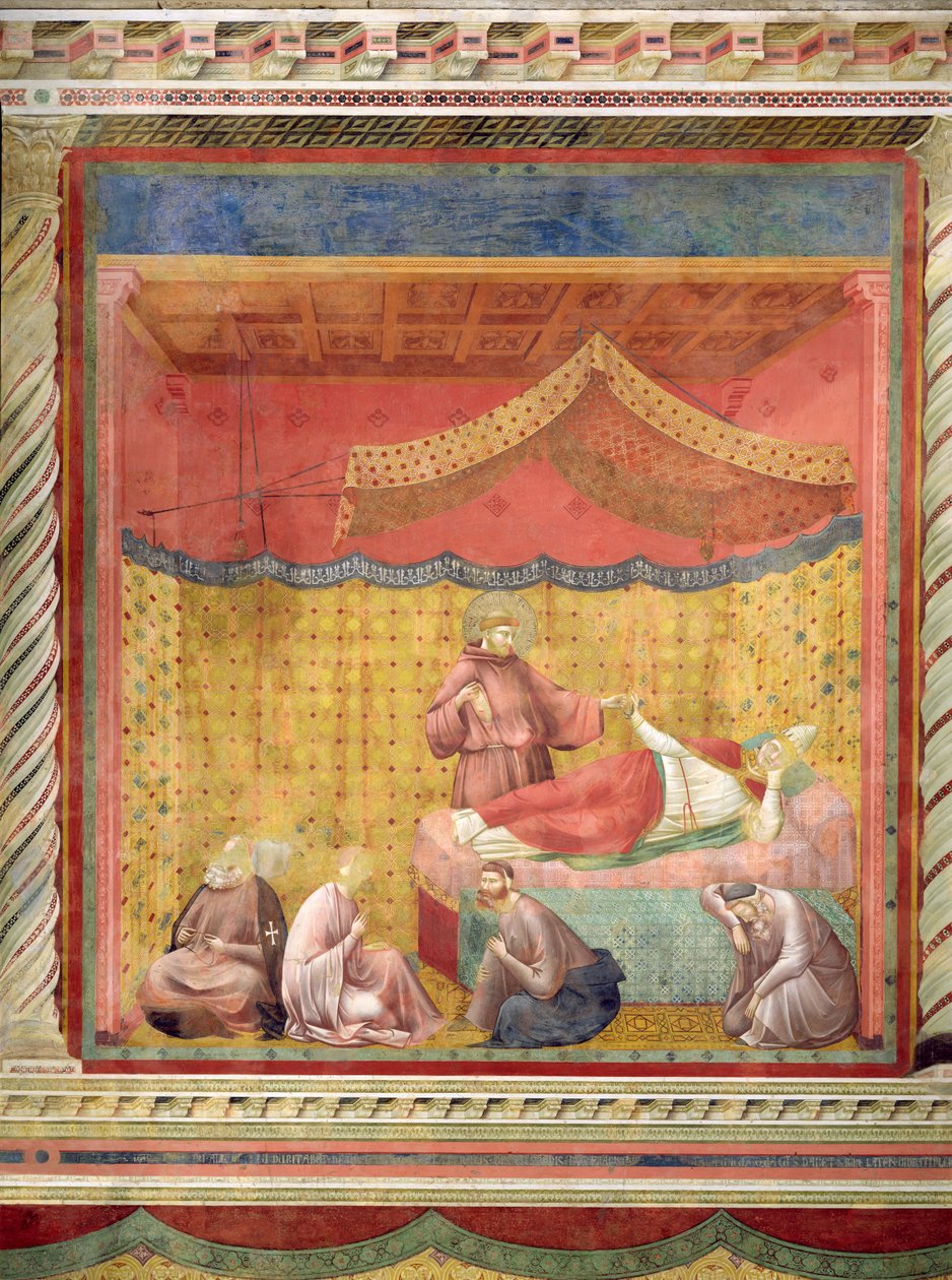 Wizja papieża Grzegorza IX (1170-1241) 1297-99 autorstwa Giotto di Bondone