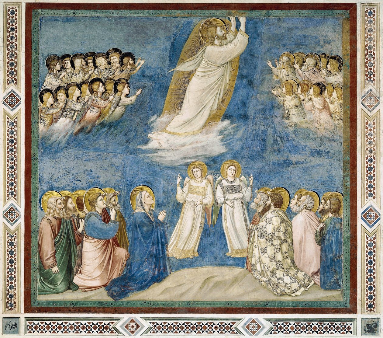 Wniebowstąpienie Chrystusa, fragment życia i męki Chrystusa, autorstwa Giotto autorstwa Giotto (c.1266 1337)