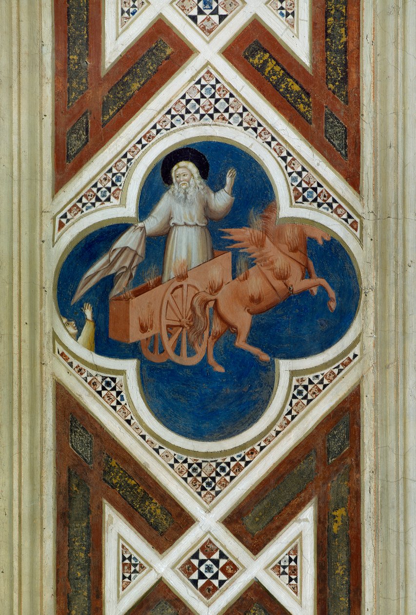 Eliasz zabrany do nieba, Fragment życia i męki Chrystusa, Giotto autorstwa Giotto (c.1266 1337)