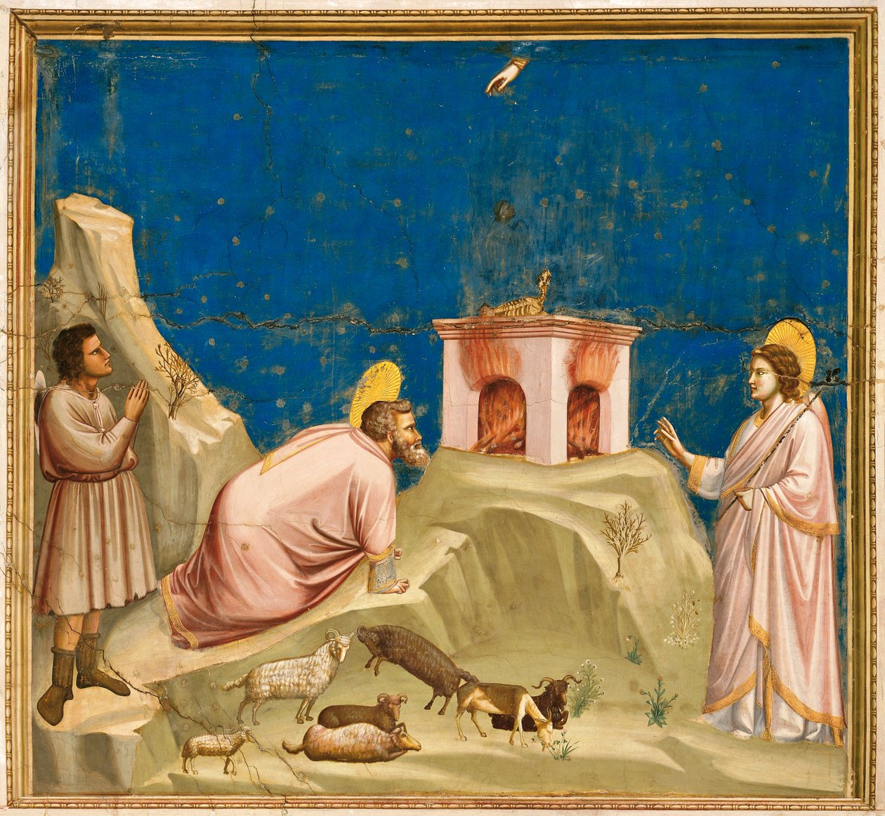 Włochy, Padwa, Anioł ogłaszający Joachimowi, że zostanie Ojcem autorstwa Giotto (c.1266 1337)