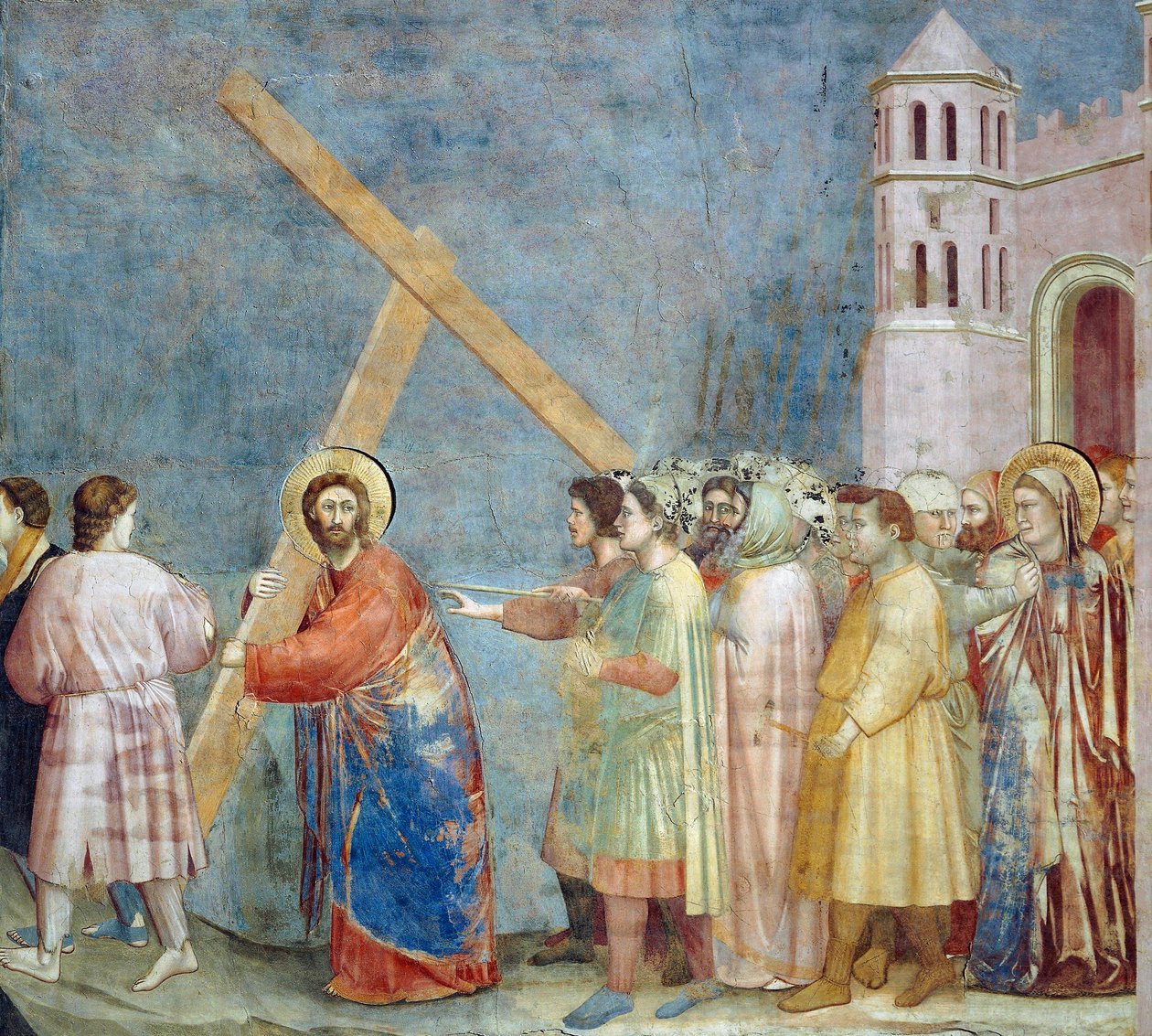 Droga na Kalwarię, fragment życia i męki Chrystusa, autorstwa Giotto autorstwa Giotto (c.1266 1337)