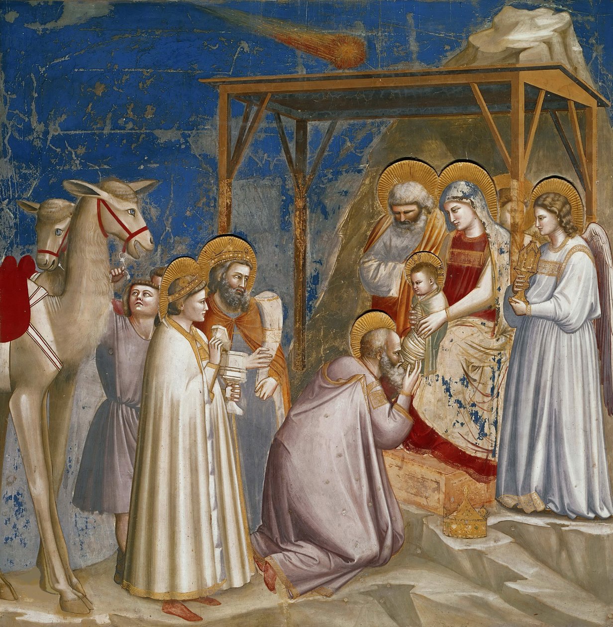 Adoracja Trzech Króli autorstwa Giotto (c.1266 1337)