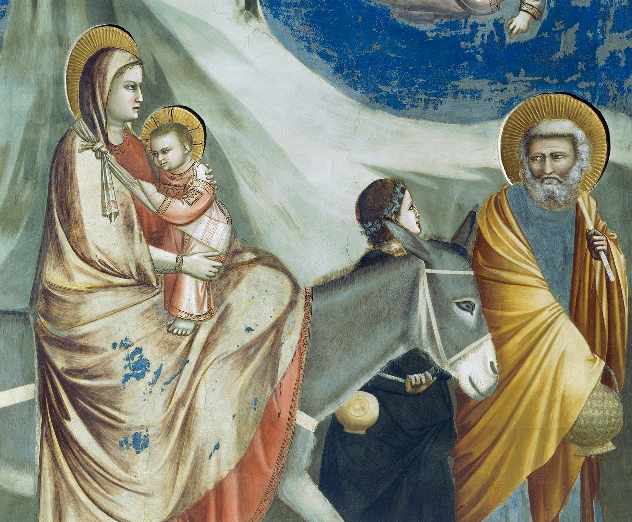 Ucieczka do Egiptu, fragment życia i męki Chrystusa, Giotto autorstwa Giotto (c.1266 1337)