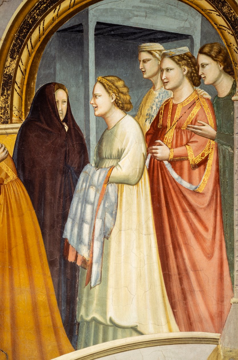 Spotkanie przy Złotej Bramie, ok. 1305 (fresk) Brama w Jerozolimie, detal, ok. 1305 (fresk) autorstwa Giotto (c.1266 1337)