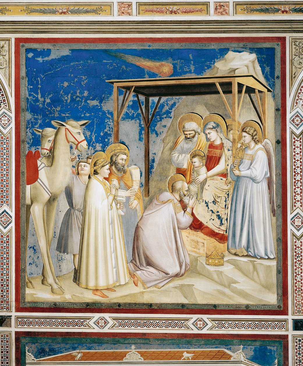 Adoracja Trzech Króli w Kaplicy Scrovegni w Padwie autorstwa Giotto (c.1266 1337)