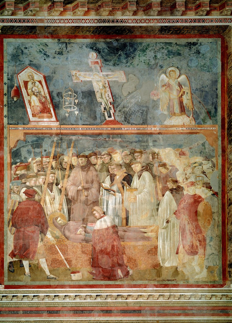 Życie św. Franciszka z Asyżu: weryfikacja stygmatów (św. Hieronim badający stygmaty - Fresco autorstwa Giotto (c.1266 1337)