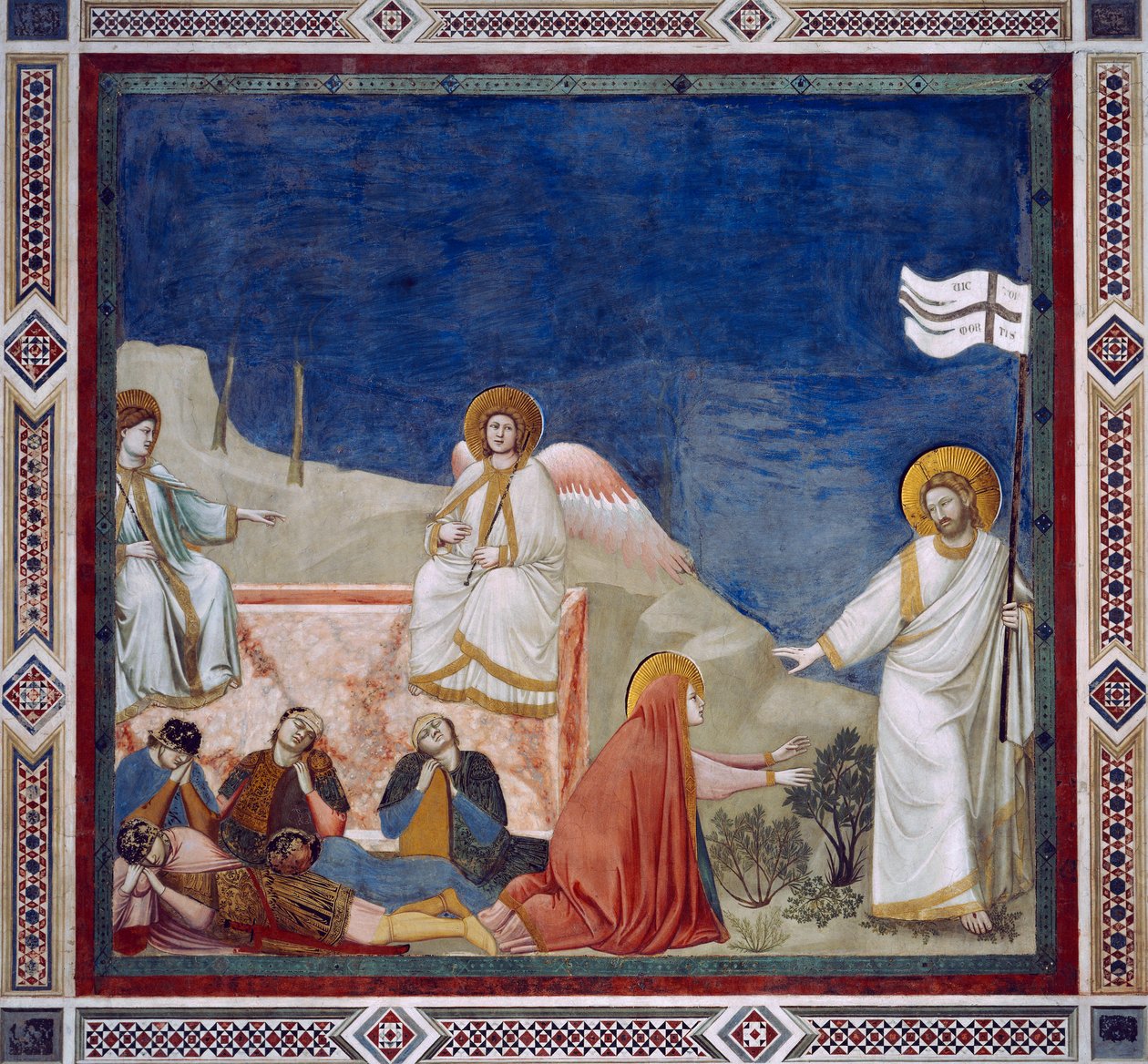 Noli Me Tangere - Zmartwychwstanie Chrystusa, fragment z Życia i męki Chrystusa autorstwa Giotto (c.1266 1337)