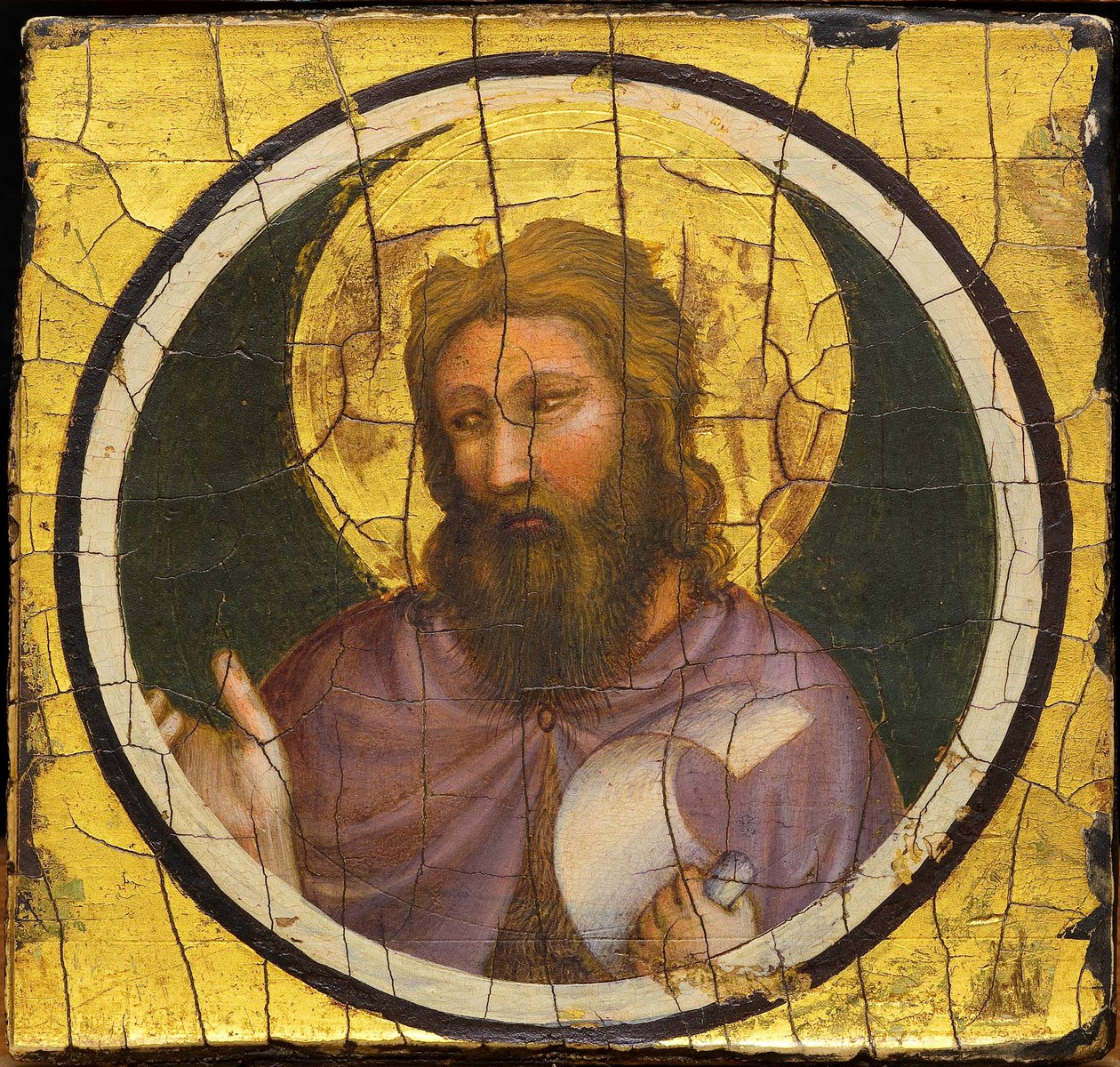 Święty Jan Chrzciciel – Giotto di Bondone (1266-1377). Tempera na panelu, ok. 1320, Ente Cassa di Risparmio, Florencja autorstwa Giotto (c.1266 1337)