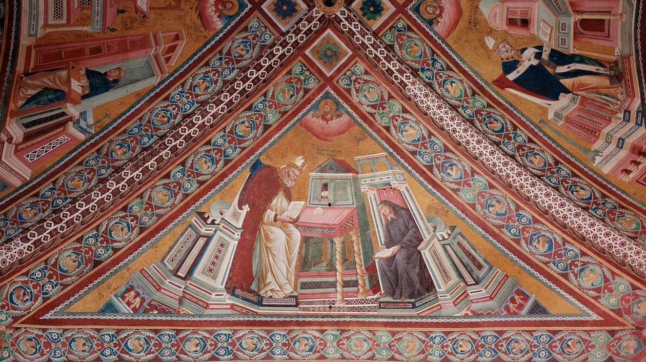 Lekarze Kościoła: Św. Hieronim (fresk) autorstwa Giotto (c.1266 1337)