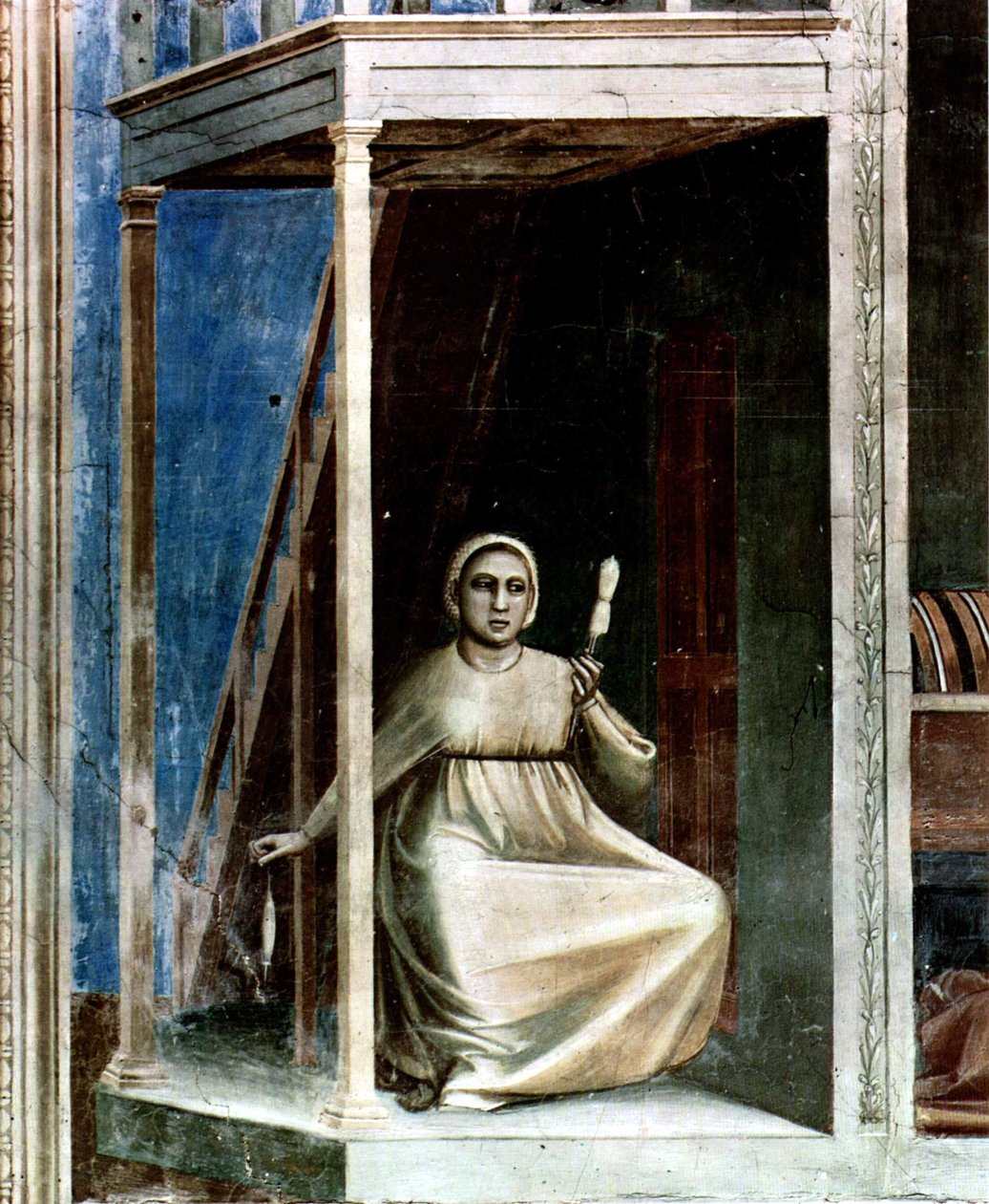 Nr 3 Sceny z życia Joachima: 3. Zwiastowanie św. Annie
 szczegół autorstwa Giotto