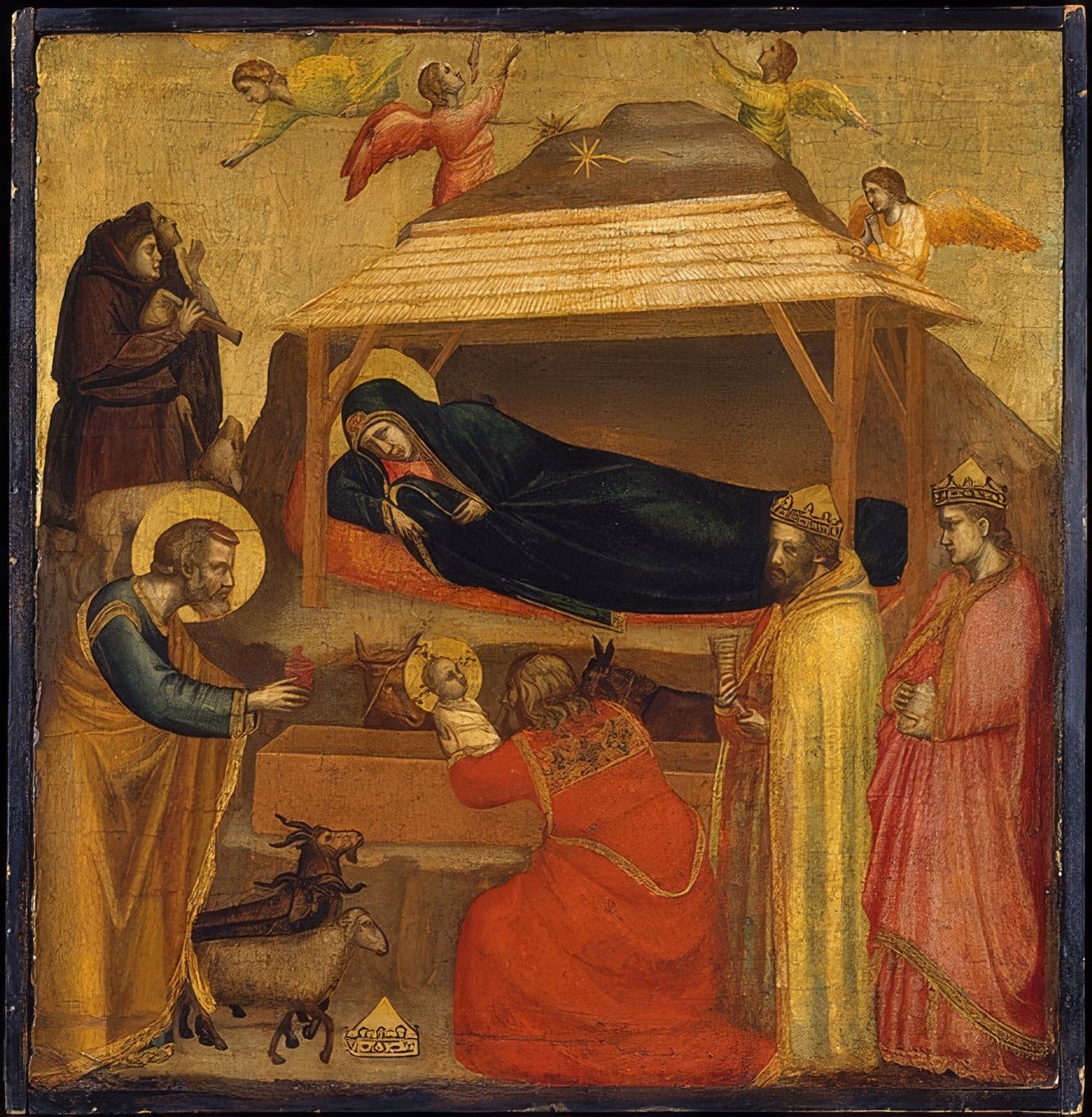 Adoracja Trzech Króli. Prawdopodobnie około 1320 autorstwa Giotto di Bondone