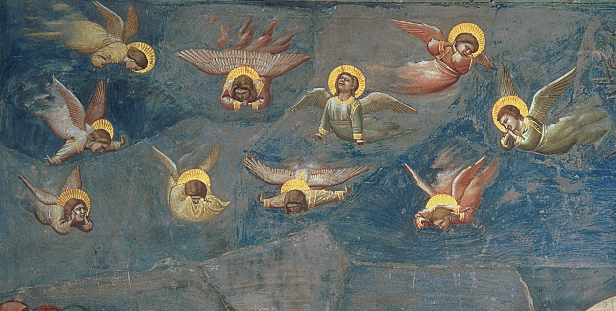 Fragment puttów z Opłakiwania Chrystusa, ok.1305 autorstwa Giotto di Bondone