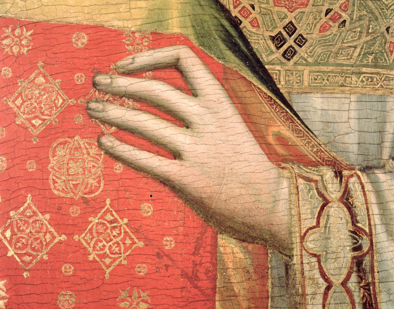 Ręka św. Szczepana (tempera na płycie) (detal) (zob. też 66554-55) autorstwa Giotto di Bondone