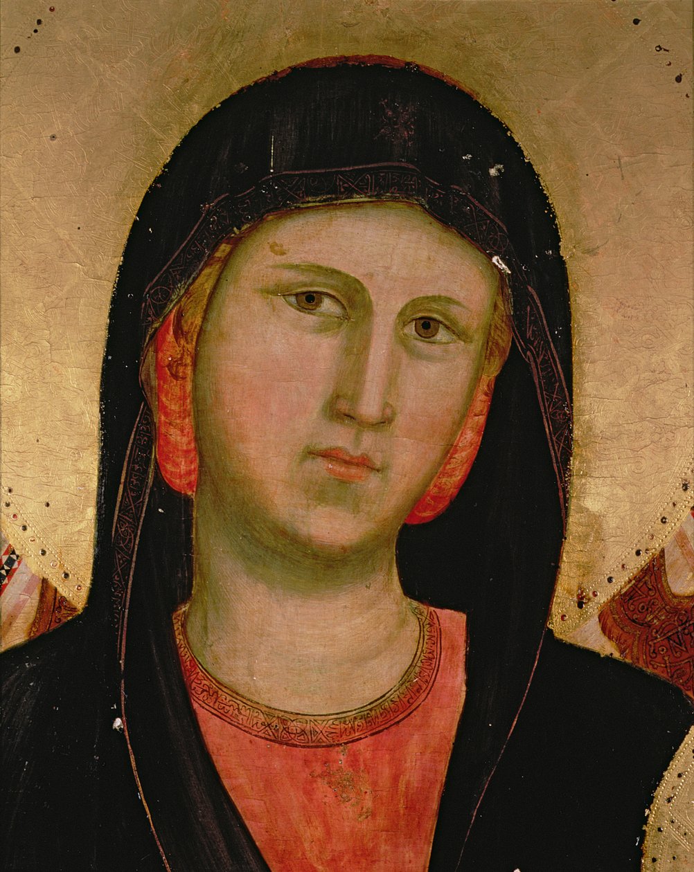 Madonna, z Madonna z Dzieciątkiem na tronie detal z 66535 patrz także 66536, 66538 i 66539 ołtarz autorstwa Giotto di Bondone