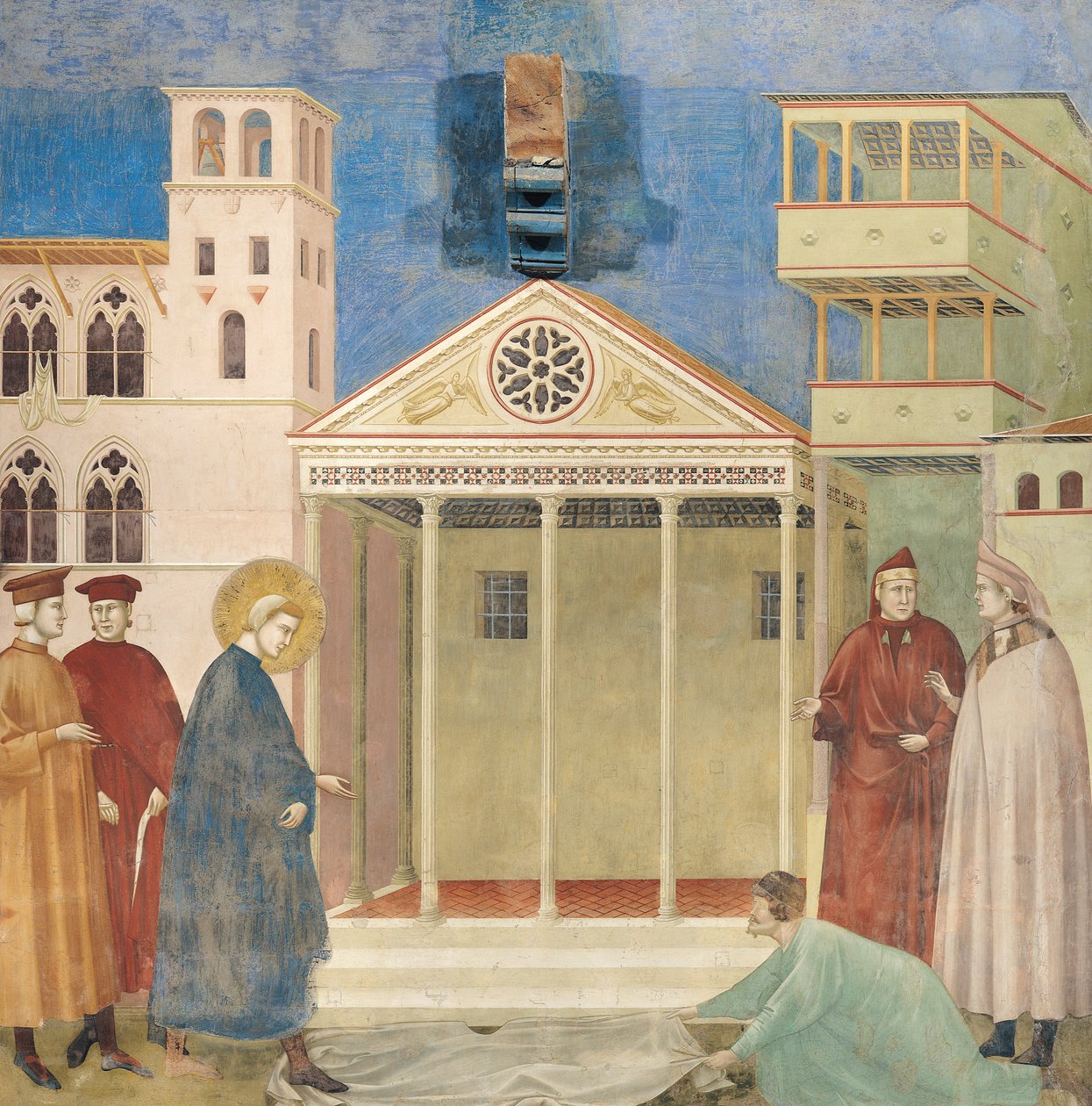 Św. Franciszek uhonorowany przez prostego człowieka, 1297-99 autorstwa Giotto di Bondone