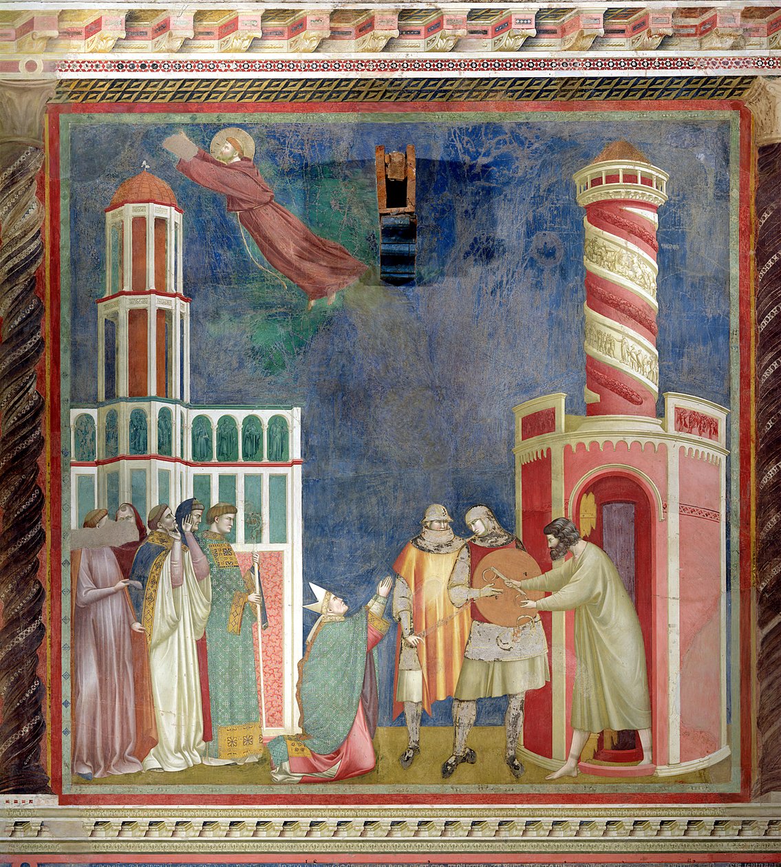 Święty Franciszek uwalnia heretyka, 1297-99 autorstwa Giotto di Bondone
