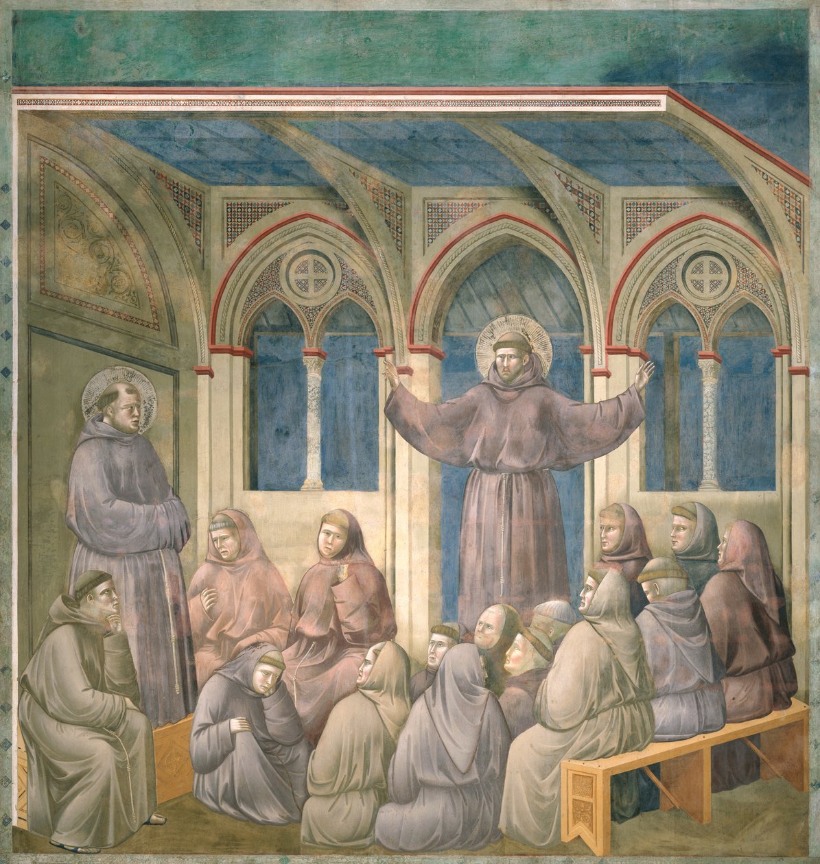 Objawienie w kapitule w Arles, 1297-99 autorstwa Giotto di Bondone