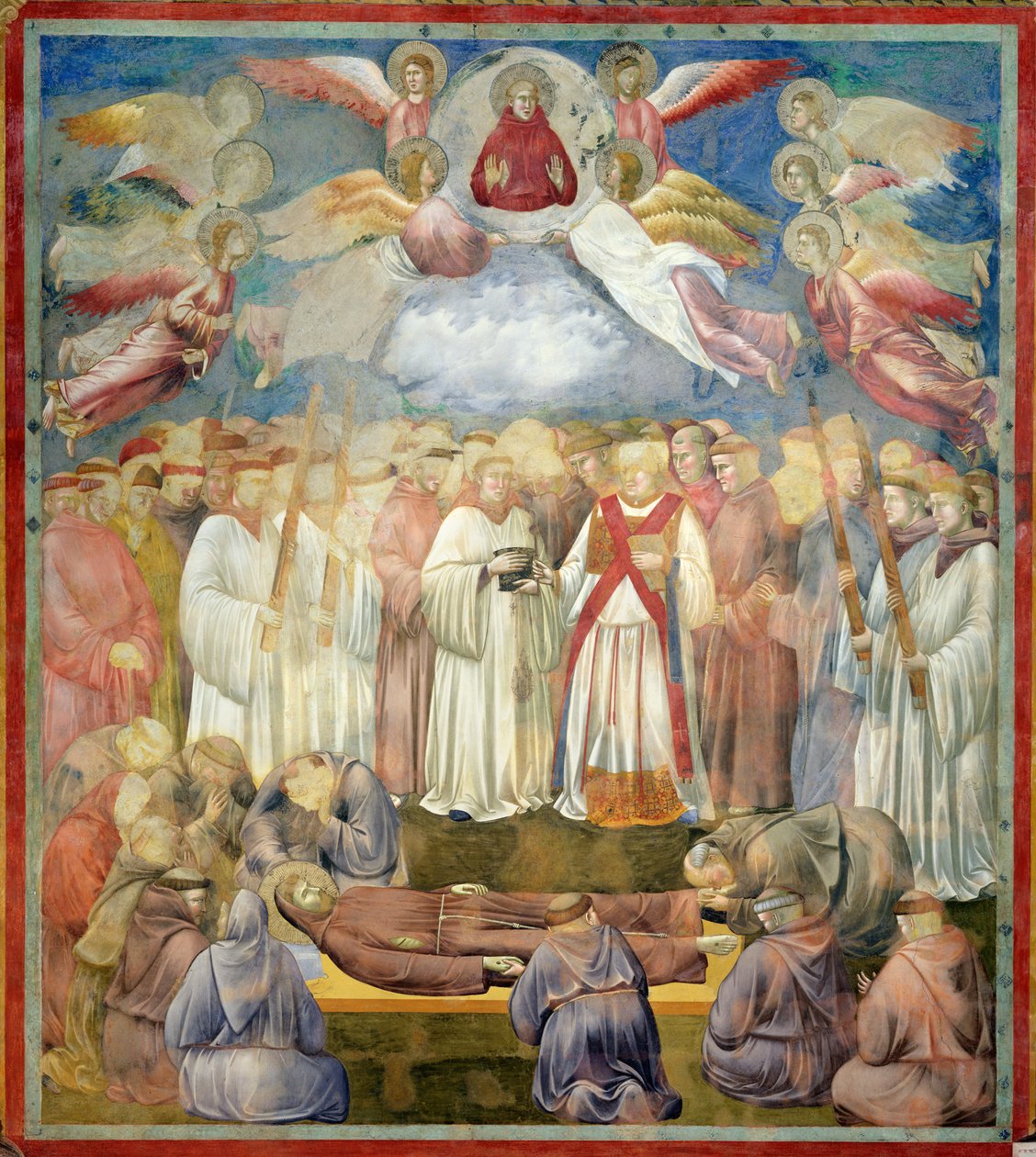 Śmierć św. Franciszka, 1297-99 autorstwa Giotto di Bondone