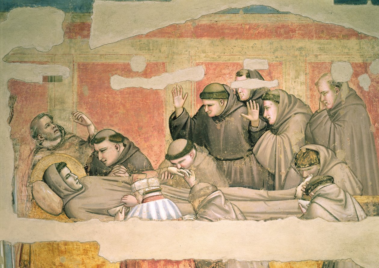 Śmierć św. Franciszka, fragment fresku kaplicy Bardi z 63329 autorstwa Giotto di Bondone