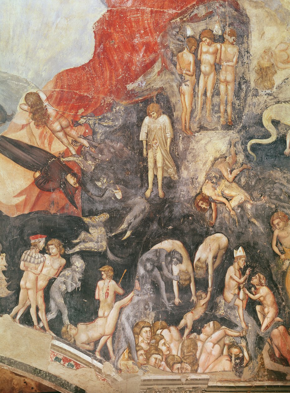 Sąd Ostateczny, szczegół potępionych, 1303-05 (patrz także 65227) autorstwa Giotto di Bondone