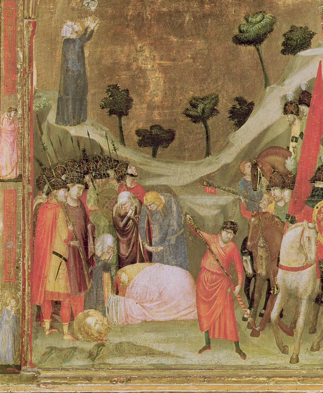 Męczeństwo św. Pawła, prawy panel z Tryptyku Stefaneschi, ok.1320 (tempera na desce) (detal z 214100) autorstwa Giotto di Bondone