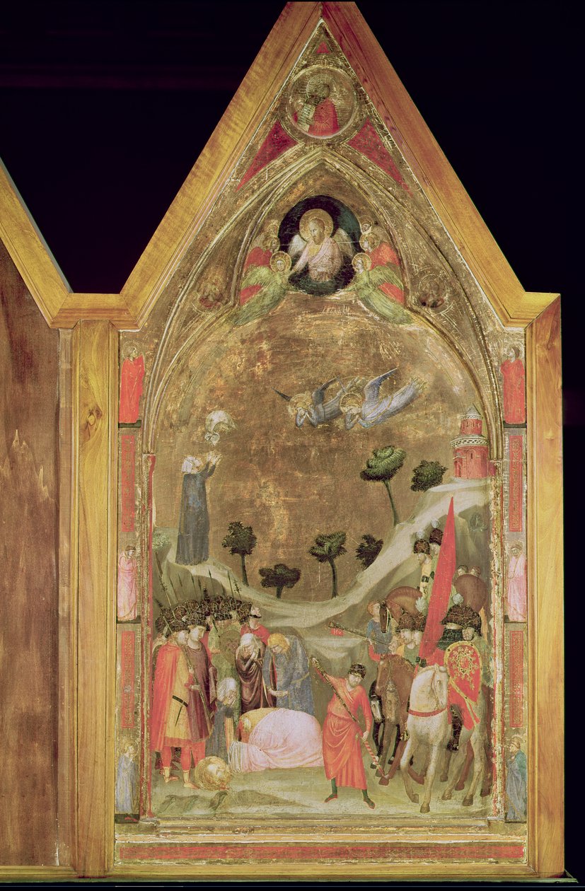 Męczeństwo św. Pawła, prawy panel z Tryptyku Stefańskiego, ok. 1320 (tempera na płycie) autorstwa Giotto di Bondone