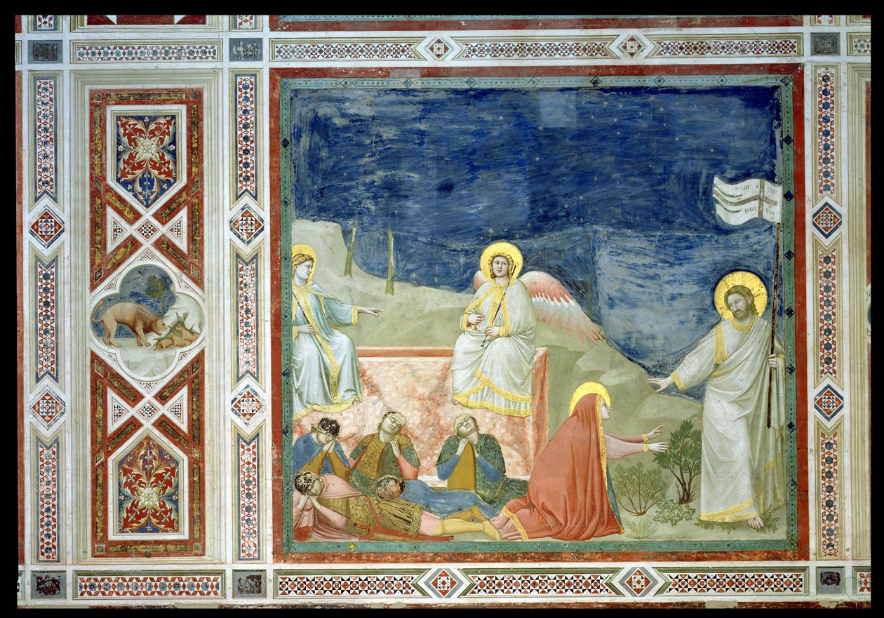 Noli me Tangere lub, Objawienie Chrystusa Marii Magdalenie, 1303-05 (patrz także 102746) autorstwa Giotto di Bondone