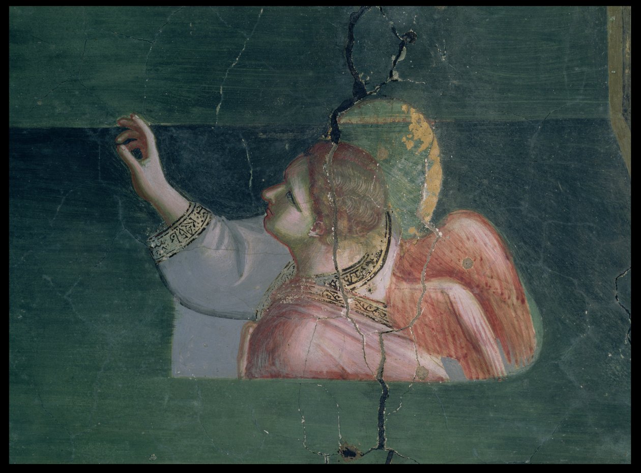 Zwiastowanie św. Annie, detal przedstawiający anioła, ok. 1305 r. autorstwa Giotto di Bondone