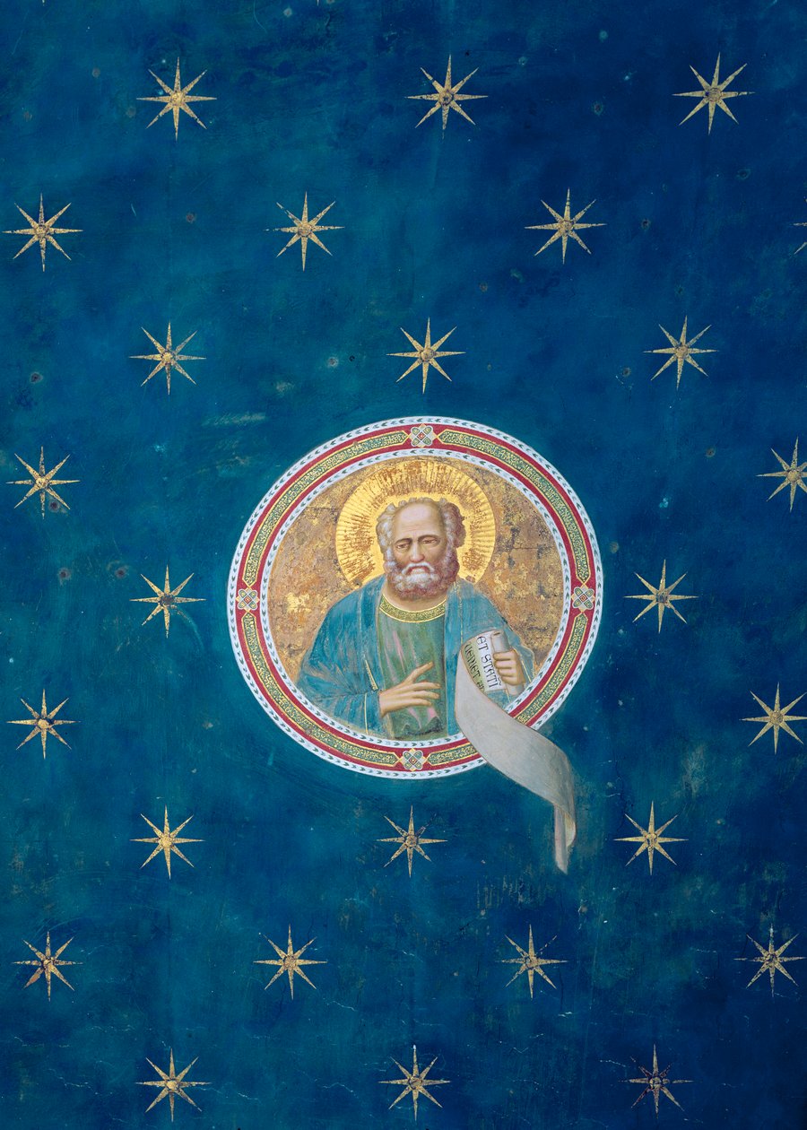 Prorok Malachiasz, ze sklepienia sufitowego, ok.1305 autorstwa Giotto di Bondone
