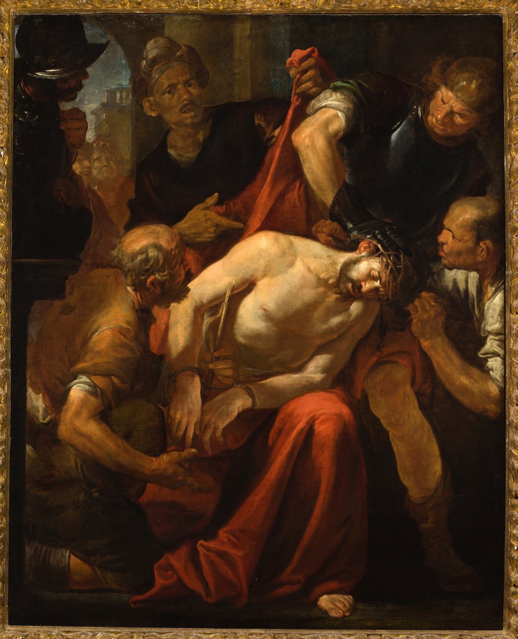 Chrystus ukoronowany cierniem (wyśmiewany Chrystus) autorstwa Giovacchino Assereto
