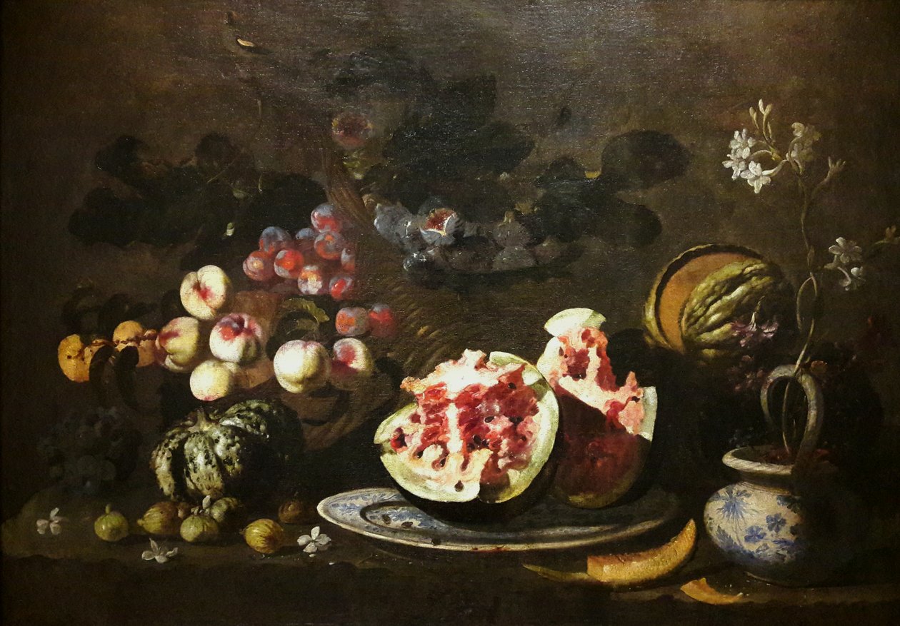 Martwa natura z owocami. autorstwa Giovanni Battista Ruoppolo or Ruopolo
