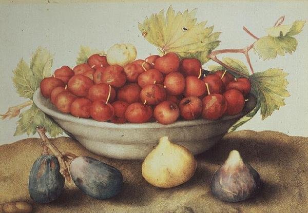 Miska Wiśni i Fig autorstwa Giovanna Garzoni