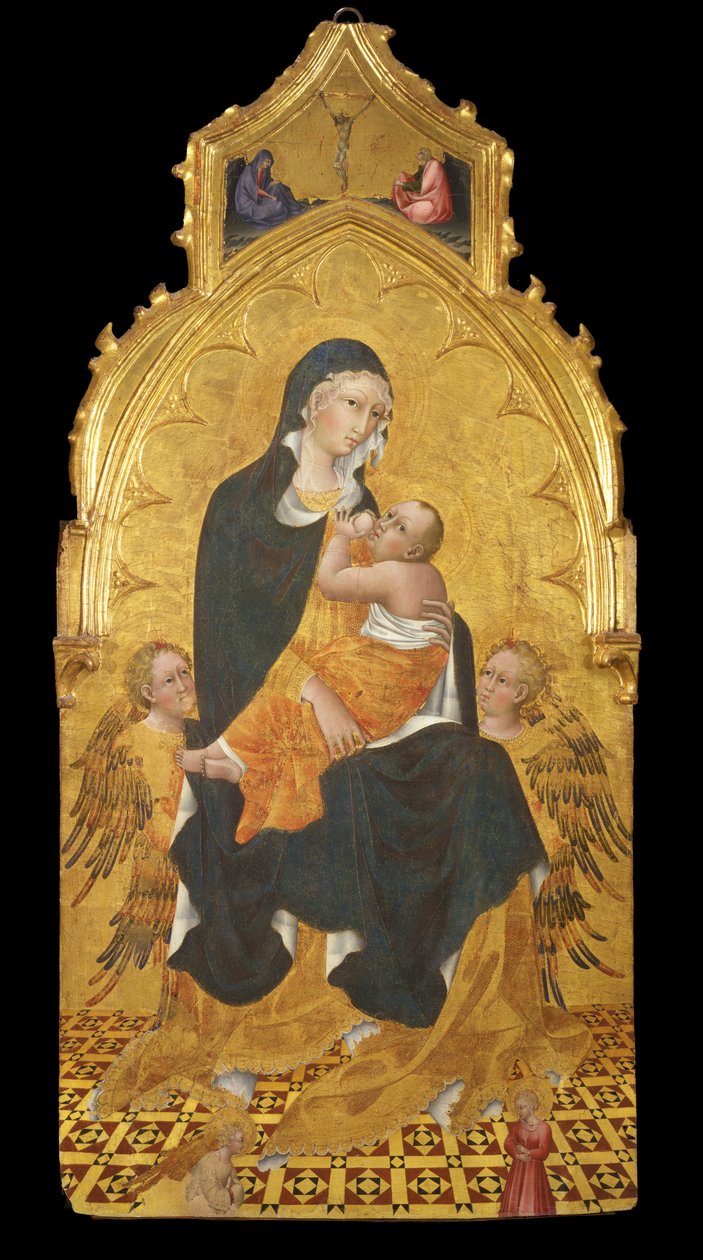 Madonna z Dzieciątkiem i Aniołami; zwiastowanie autorstwa Giovanni di Paolo