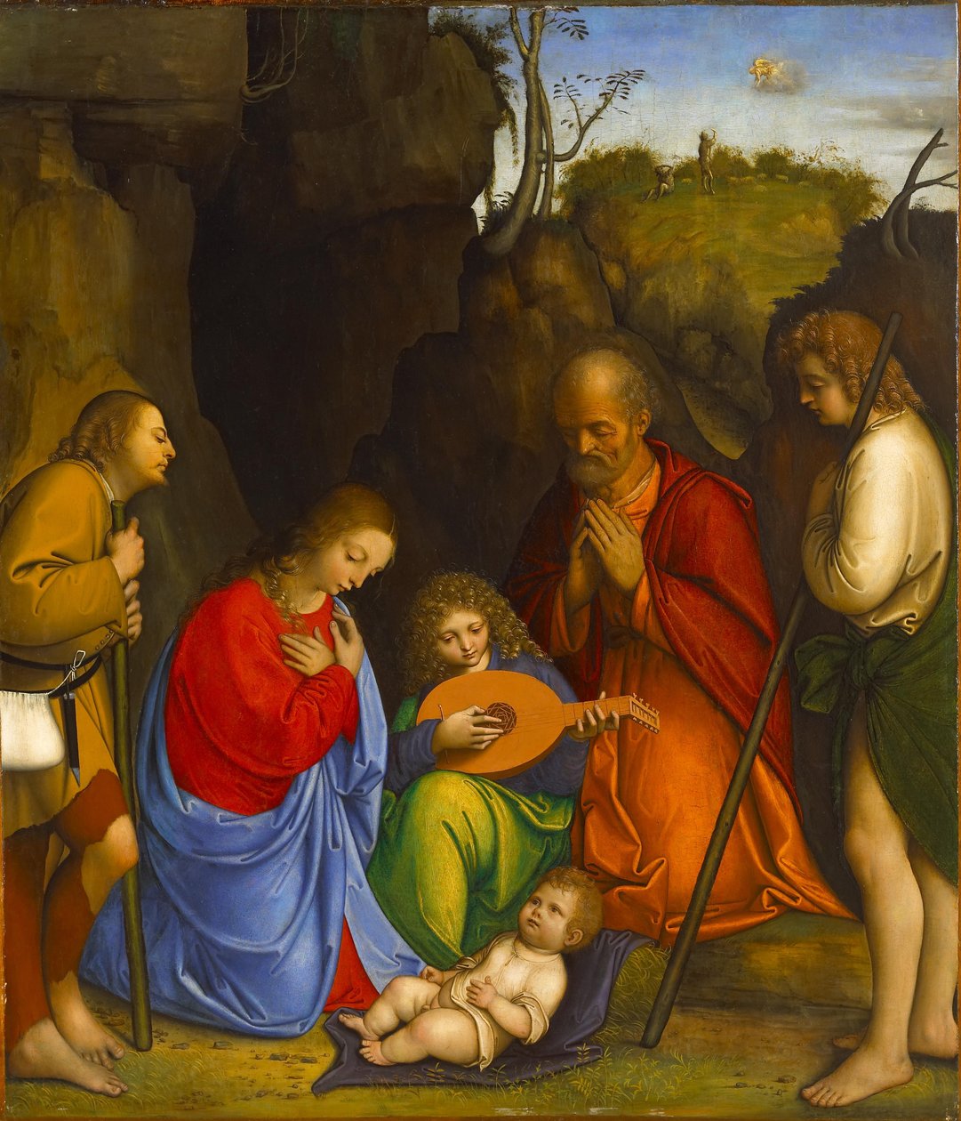 Adoracja pasterzy autorstwa Giovanni Agostino da Lodi