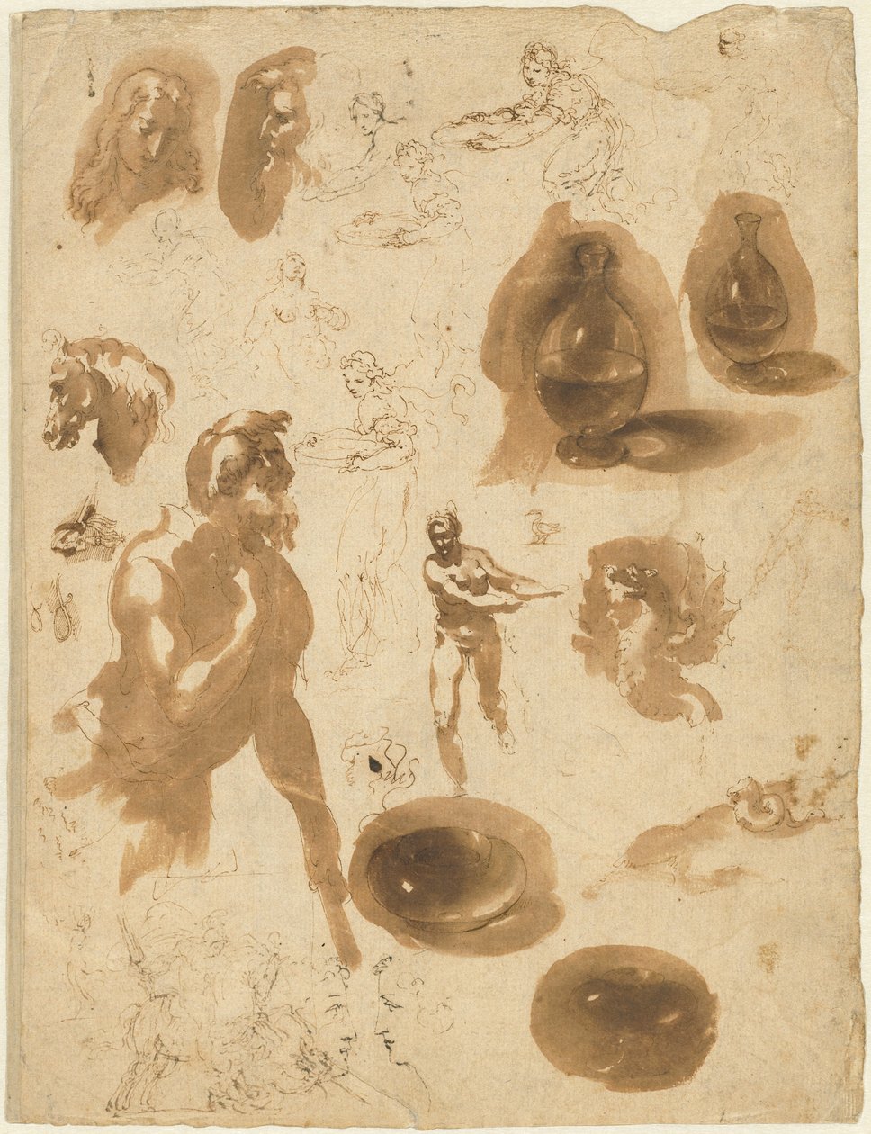 Arkusz studiów autorstwa Ambrogio Giovanni Figino