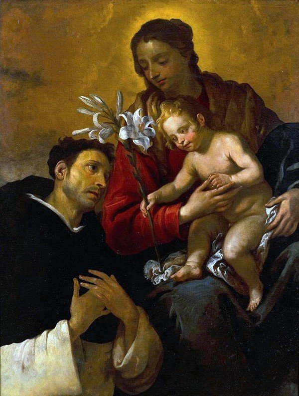 Madonna z Dzieciątkiem ze św. Dominikiem autorstwa Giovanni Andrea de Ferrari