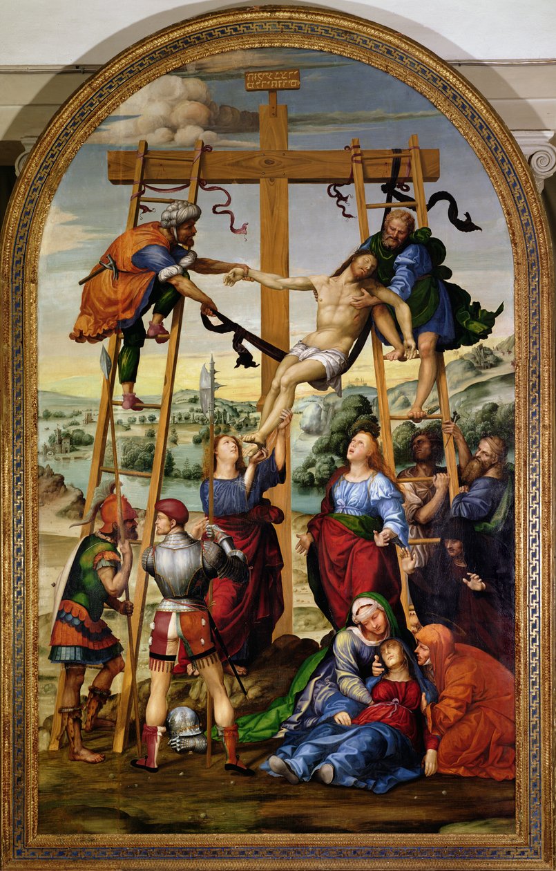 Zejście z Krzyża, ok.1505-10 (ołtarz) autorstwa Giovanni Antonio Bazzi Sodoma