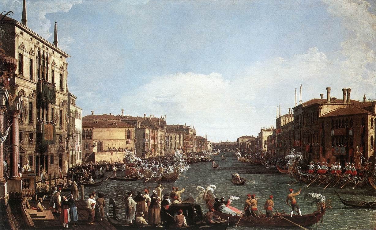 Regaty na Canale Grande autorstwa Giovanni Antonio Canal