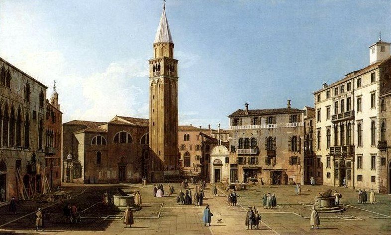 Campo SantAngelo w Wenecji autorstwa Giovanni Antonio Canal