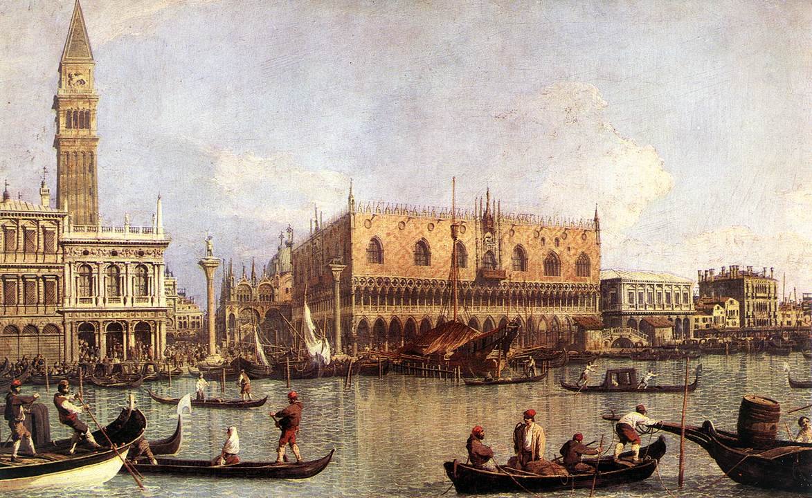 Palazzo Ducale i Piazza di San Marco autorstwa Giovanni Antonio Canal