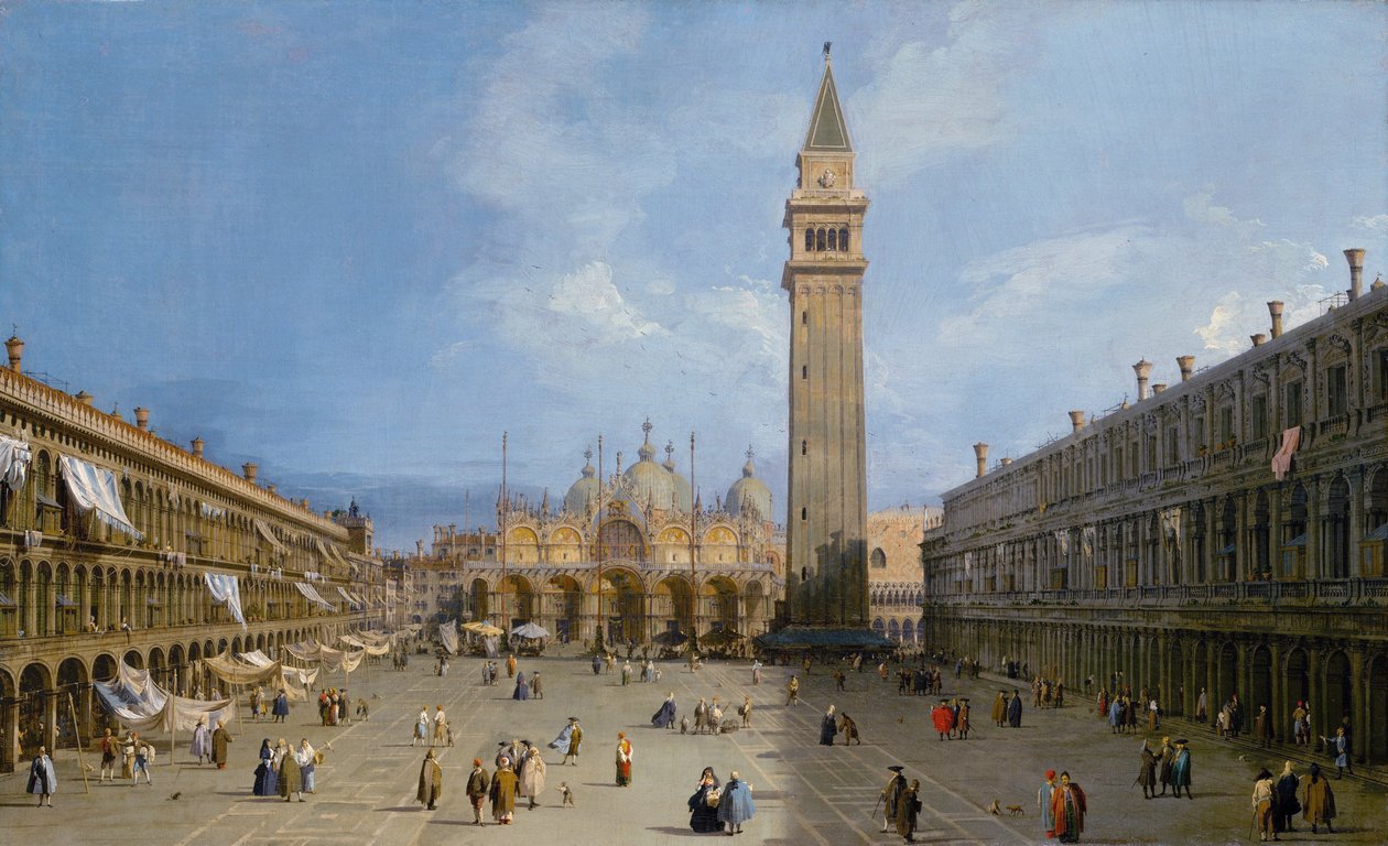 Piazza San Marco autorstwa Giovanni Antonio Canal