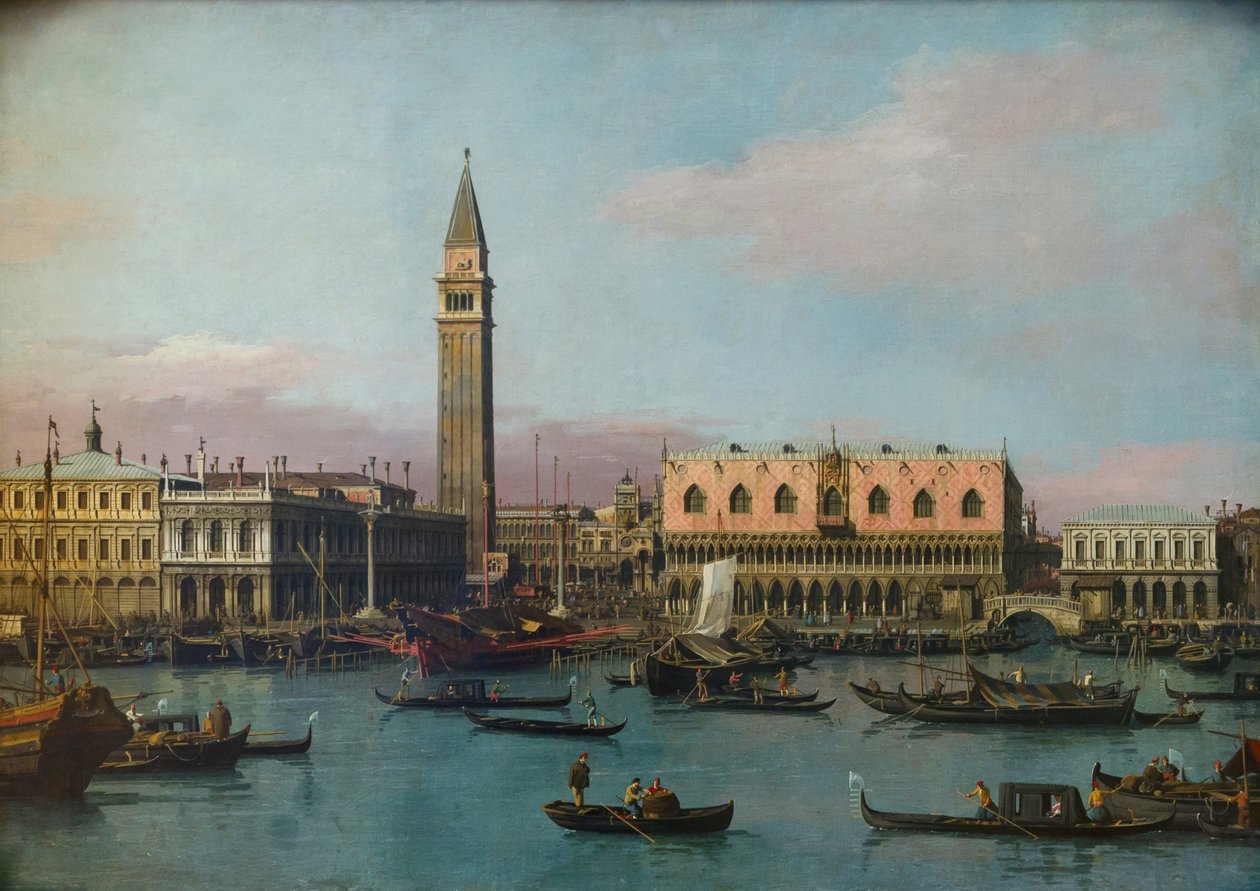 Piazzetta i Riva degli Schiavoni autorstwa Giovanni Antonio Canal