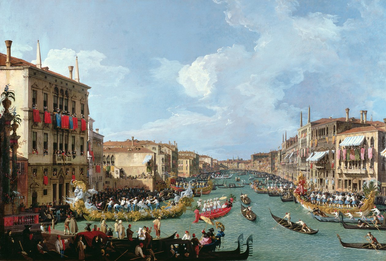 Regaty na Canale Grande autorstwa Giovanni Antonio Canal