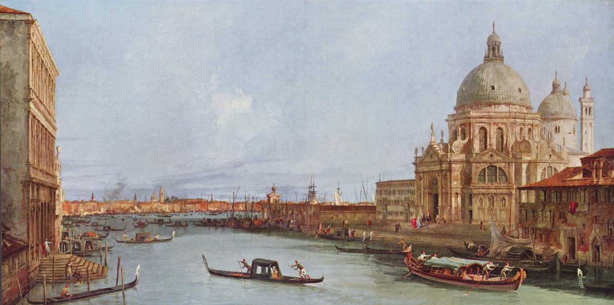 Santa Maria della Salute w Venedig vom Grand Canal aus autorstwa Giovanni Antonio Canal