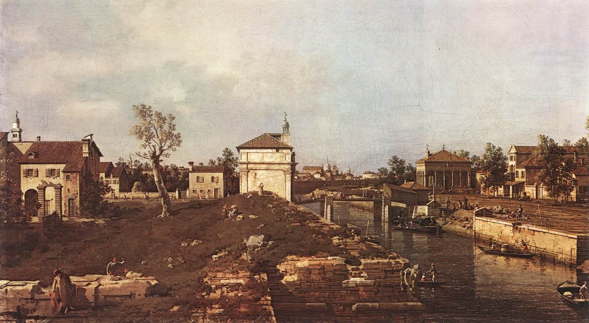 Kanał Brenta w Padwie autorstwa Giovanni Antonio Canal