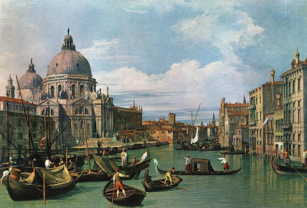 Canal Grande i Kościół Salute autorstwa Giovanni Antonio Canal