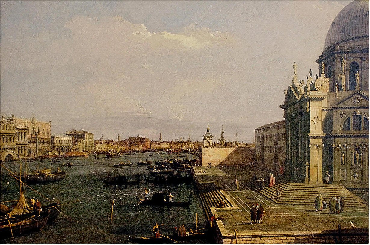 Canal Grande w kościele Salute autorstwa Giovanni Antonio Canal