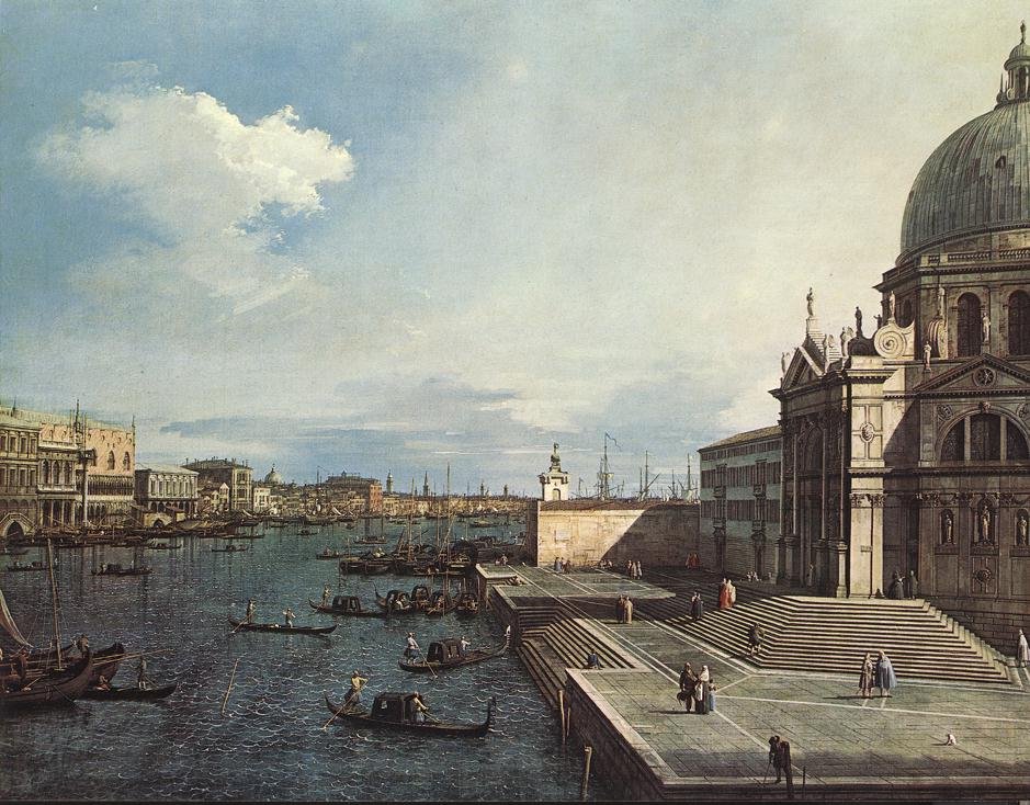 Canal Grande w kościele Salute autorstwa Giovanni Antonio Canal