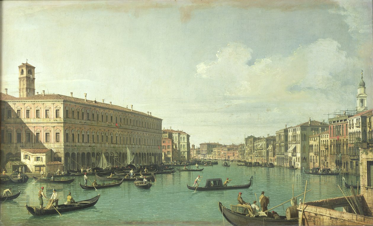 Canal Grande z mostu Rialto autorstwa Giovanni Antonio Canal