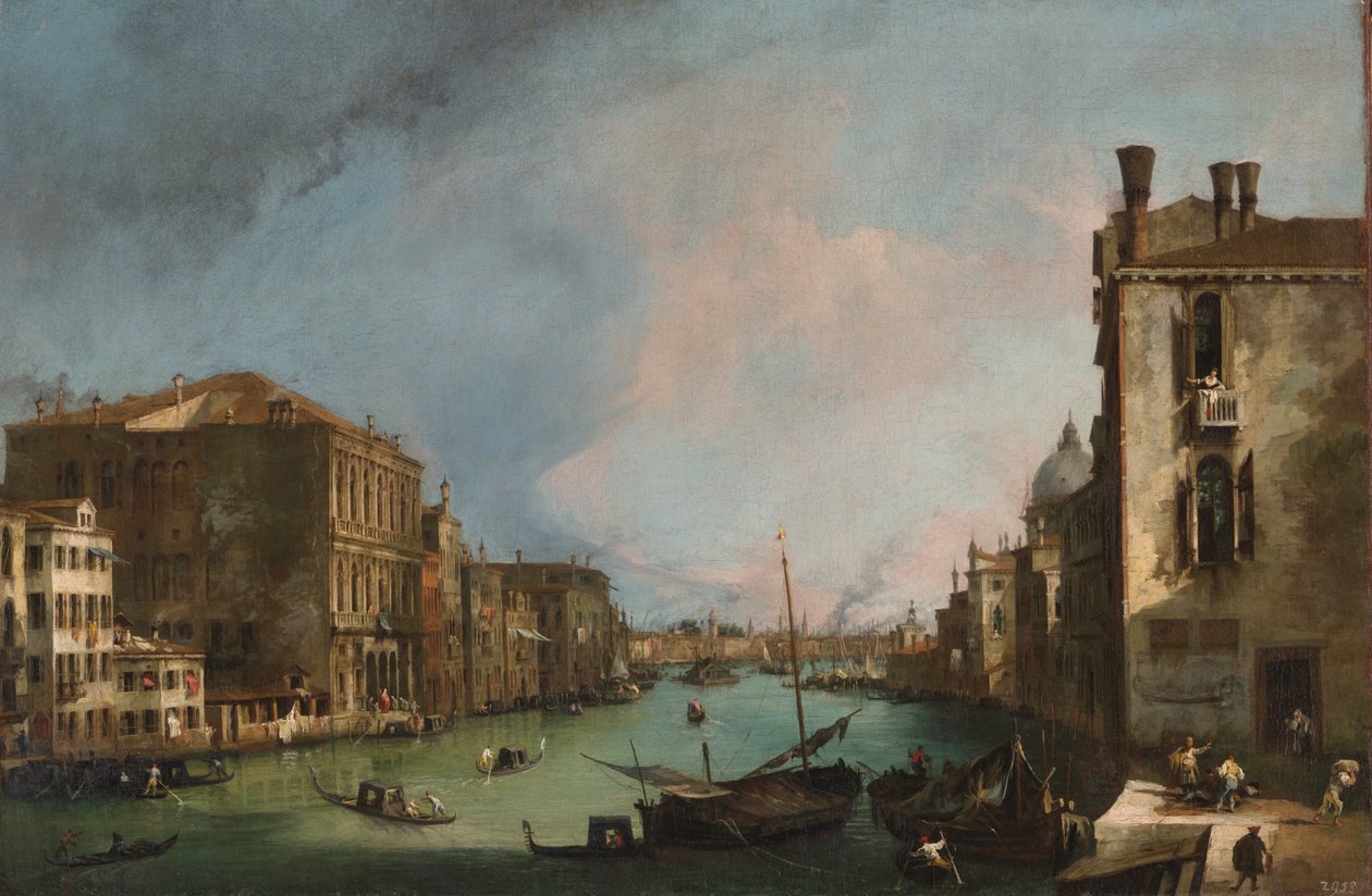 Canale Grande w Wenecji z Palazzo Corner Canale Grande autorstwa Giovanni Antonio Canal